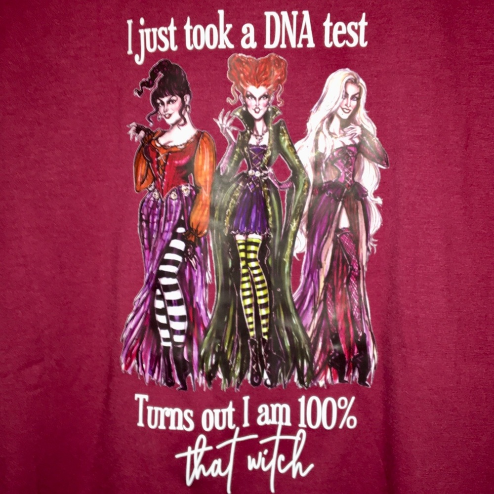 New hocus pocus short sleeve shirt Print is Sanderson sisters